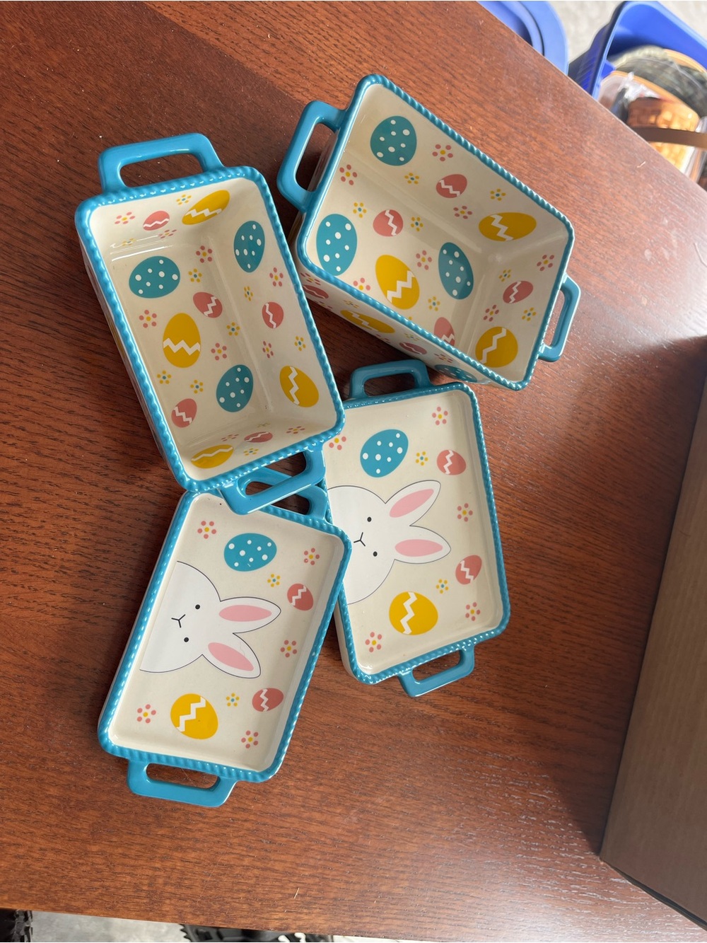 Temptations Blue Bunny & Easter Egg Mini Baking Dishes